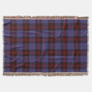 ruitpatroon Schots marineblauw rood Deken