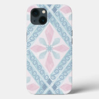 ruitvormig blauw patroon