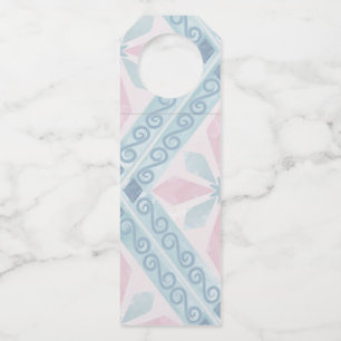 ruitvormig blauw patroon flessenhanger