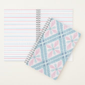 ruitvormig blauw patroon notitieboek (Binnen)