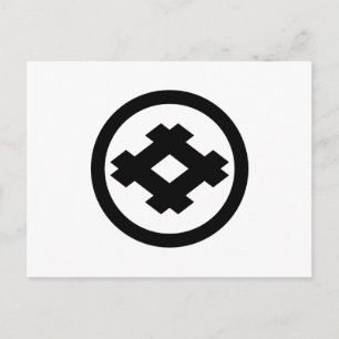 ruitvormig putframe in cirkel briefkaart