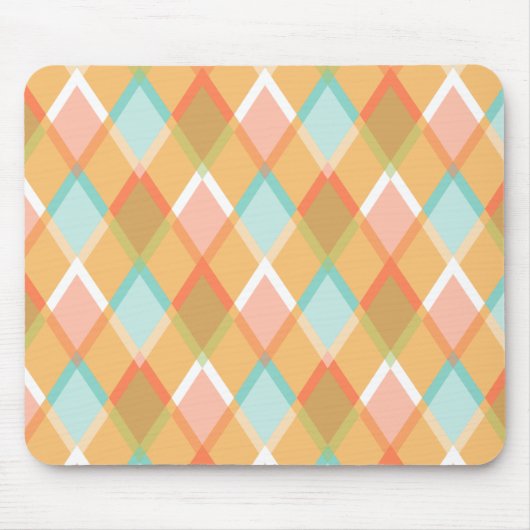 Ruitvormige trilkleuren muismat (Voorkant)