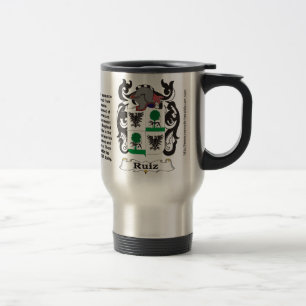 Ruiz Family Coat of Arms Travel Mug Reisbeker