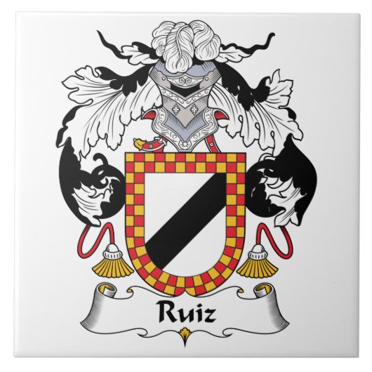 Ruiz Family Crest Tegeltje (Voorkant)