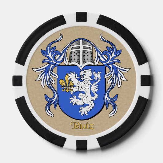 Ruiz Heraldic Arms Pokerchips (Voorkant)