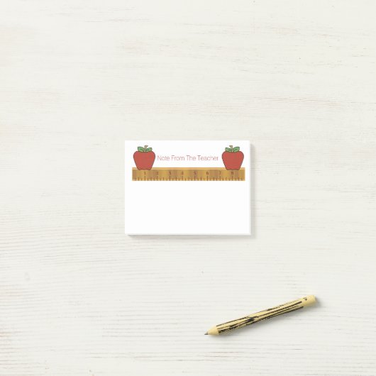 Ruler Post-it Note Pad van leraar (Op bureau)