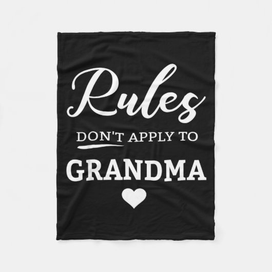 Rules Don't Apply To Grandma  Fleece Deken (Voorkant)