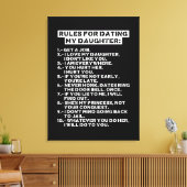 Rules for dating my daughter canvas afdruk (Insitu (Woonkamer))