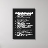 Rules for dating my daughter canvas afdruk (Voorkant)