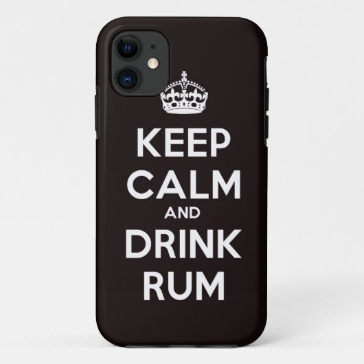 Rum alcohol drink piraterij blijft kalm en Drink Case-Mate iPhone Case (Achterkant)