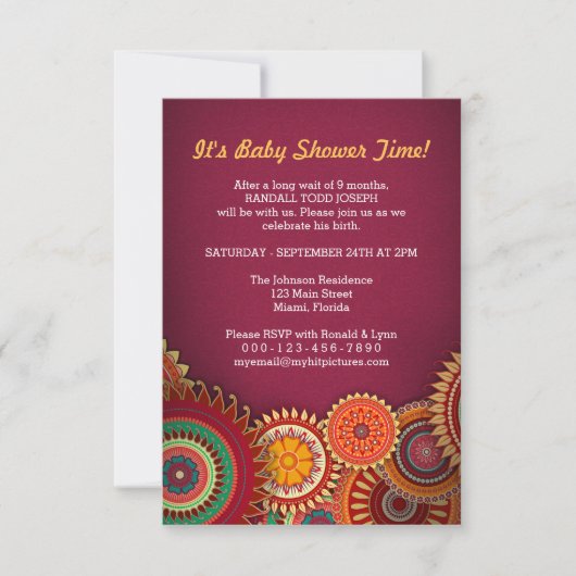 Rum Burst Creative Invitation Card Design Kaart (Voorkant)