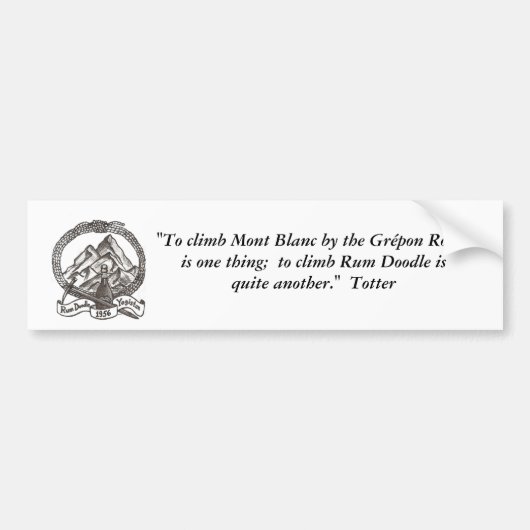 Rum Doodle Bumpersticker (Voorkant)