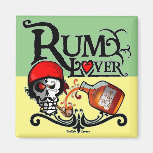 Rum lover Magnet (Devant)
