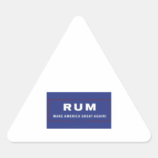 Rum maakt Amerika weer geweldig Driehoek Sticker