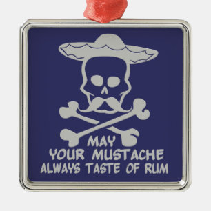 Rum Mustache aangepast ornament kleur