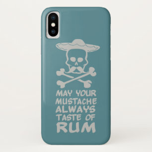 Rum Mustache aangepaste telefoongesprekken iPhone X Hoesje