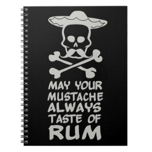 Rum Mustache carnet couleur personnalisé