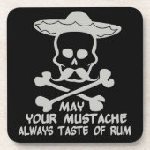 Rum Mustache onderzetters voor aangepaste kleuren (Voorkant)