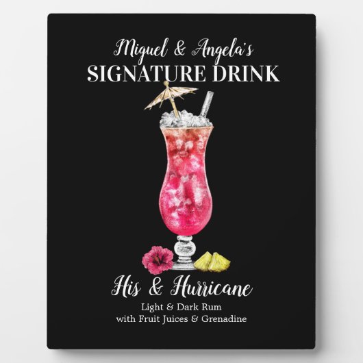 Rum oricane ・ PERSONALIZE deze Drink van de Handte Fotoplaat (Voorkant)