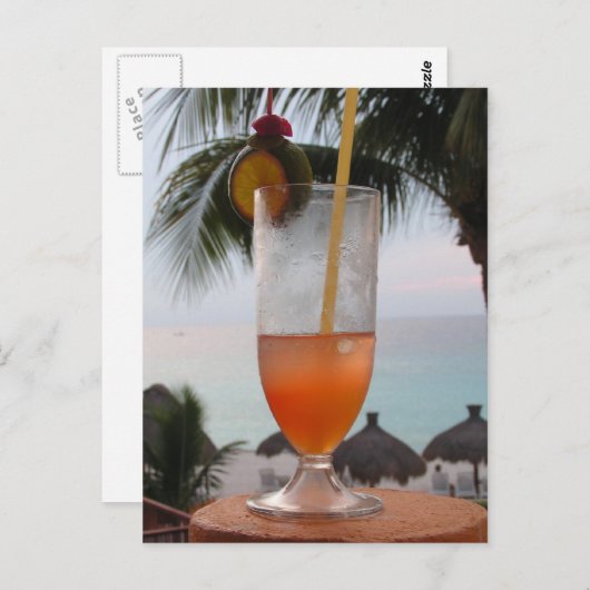 Rum Punch Drink Briefkaart (Voorkant / Achterkant)