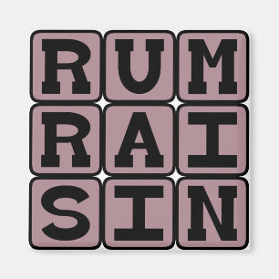 Rum Raisin, ijskiemaroma Magneet