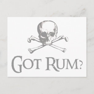 Rum Skull en Crossbones Briefkaart
