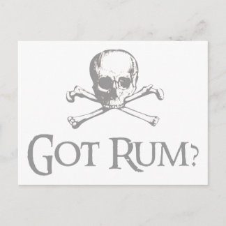 Rum Skull en Crossbones Briefkaart