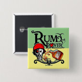 Rum Vierkante Button 5,1 Cm (Voorkant /achterkant)