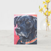 "Rumba" - Pet Portrait Notecard Kaart (Gele Bloem)
