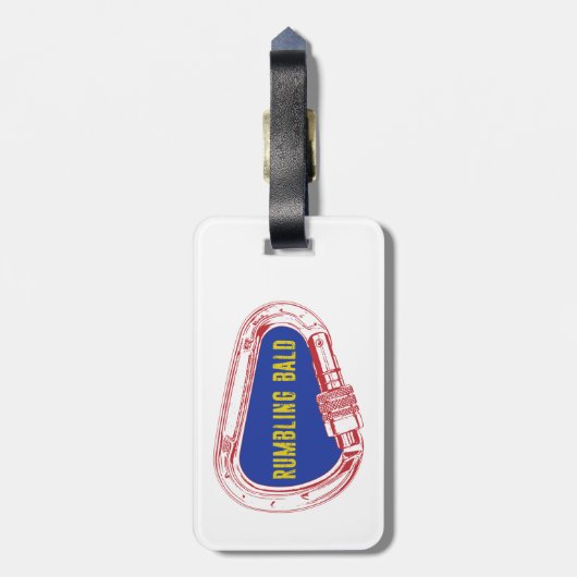 Rumbling Bald Climmer Carabiner Bagagelabel (Achterkant verticaal)