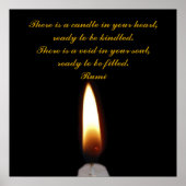 Rumi Candle in het hart Poster (Voorkant)