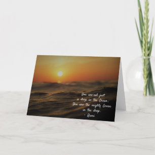 Rumi citeert over het leven. Je bent niet zomaar e Kaart