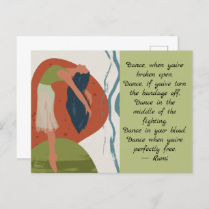 Rumi Dance Quote met danser Briefkaart