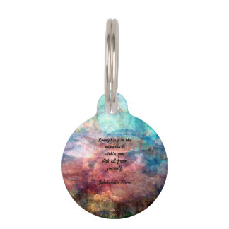 Rumi die citaat over energie en universeel gebruik huisdierpenning