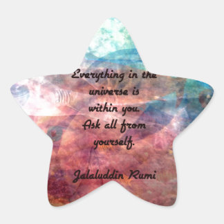 Rumi die citaat over energie en universeel gebruik ster sticker