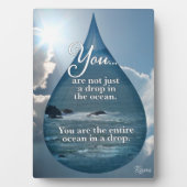 Rumi Drop in de Oceaan Fotoplaat (voorkant)