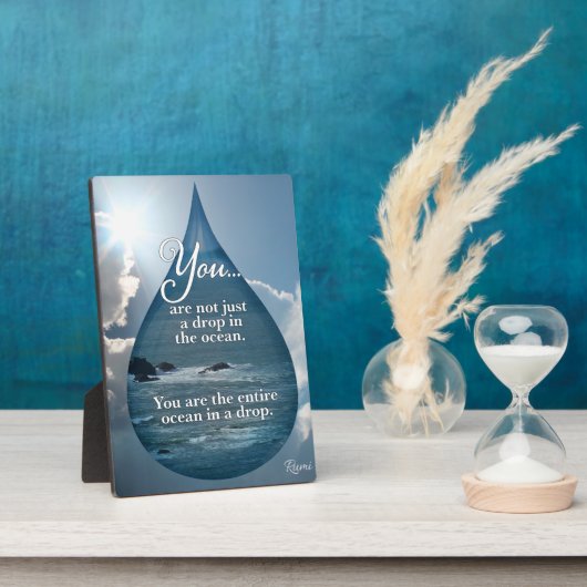 Rumi Drop in de Oceaan Fotoplaat (Zijkant)