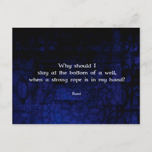 Rumi Inspirerend die het Citaat van de Actie neemt Briefkaart