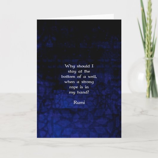 Rumi Inspirerend die het Citaat van de Actie neemt Kaart (Voorkant)
