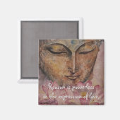 Rumi Love Citation Bouddha Aquarelle Magnet d'art (Recto/Verso)