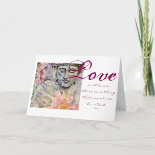 Rumi Love Citation Bouddha Watercolor Cartes d'art