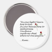 Rumi Love Cote Magnet Round (Recto/Verso)