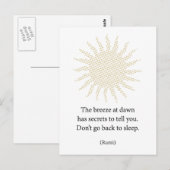 Rumi Morning Poetry Briefkaart (Voorkant / Achterkant)