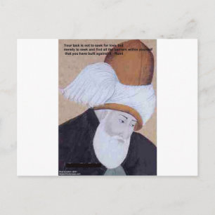 Rumi "Obstacles Van Liefde" Citaat Op Cadeaus T-sh Briefkaart