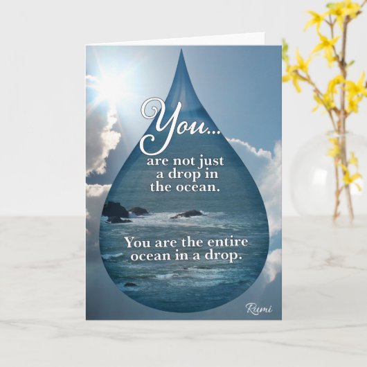 Rumi Ocean in a Drop Kaart (Gele Bloem)