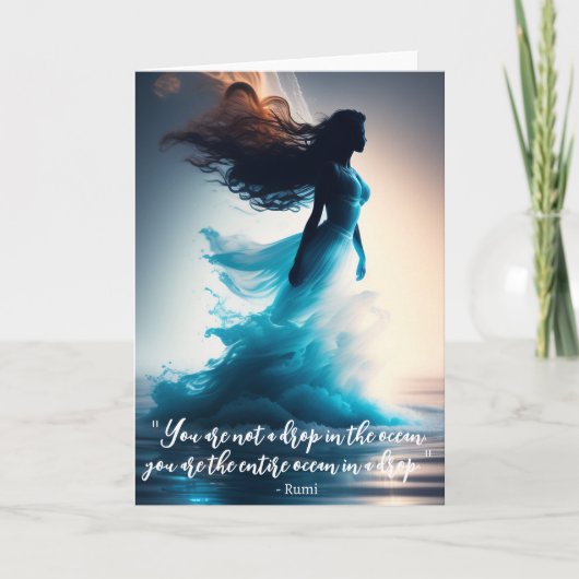 Rumi Ocean Quote Dreamweaver Wenskaart Kaart (Voorkant)
