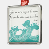 Rumi Ocean quote Metalen Ornament (Links)