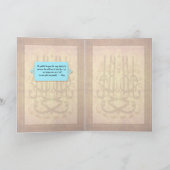 Rumi or jaune, bleu Carte de voeux Note (Intérieur)