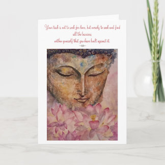 Rumi Quote Boeddha Waterverf Art Wenskaart Kaart
