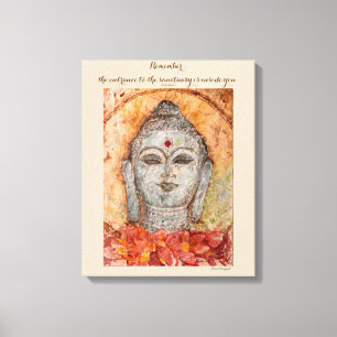 Rumi Quote Buddha Waterverf Canvas Wall Art Afdruk